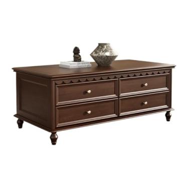 Imagem de Mesa central retangular de madeira maciça, mesa de centro, casa de fazenda, sala de estar, mesa de centro, sala de estar, escritório, mesa de coquetel, quarto