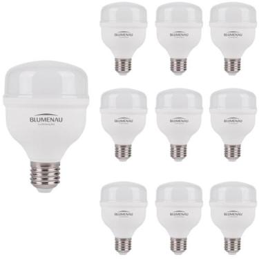 Imagem de 10 Lâmpadas Led Bulbo 20w Branco Frio 6500K Bivolt Econômica Blumenau 