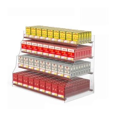 Imagem de Organizador de cigarro de varejo de acrílico multicamadas, rack de exibição automático para cigarros, suporte de loja transparente, suporte multiestilo elegante (estilo 5)