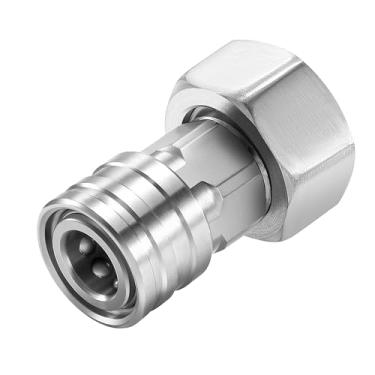 Imagem de RIDGE WASHER Adaptador de mangueira de jardim para lavadora de pressão, 3/10.2 cm GHT para 1/10.2 cm Conexão rápida de aço inoxidável, converte mangueiras de água em conector de lavadora de energia