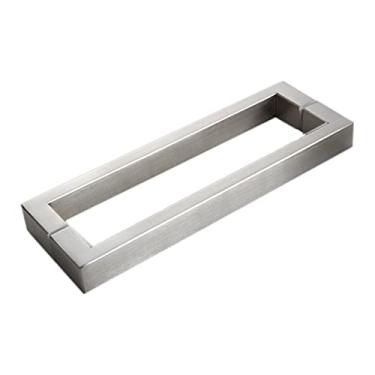 Imagem de BAZAC Puxador de porta de chuveiro de vidro push and pull aço inoxidável, maçanetas de porta de banheiro peças de substituição de trilho de barra de toalha conjuntos de barra de toalha - 400 mm