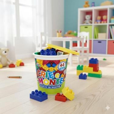 Imagem de Brinquedo Blocos De Montar Infantil Educativo 44 Peças - Salve Favela 