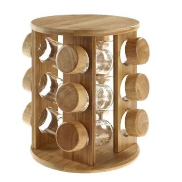 Imagem de Porta Temperos E Condimentos Giratorio 12 Peças LUXO - PORTA TEMPERO M