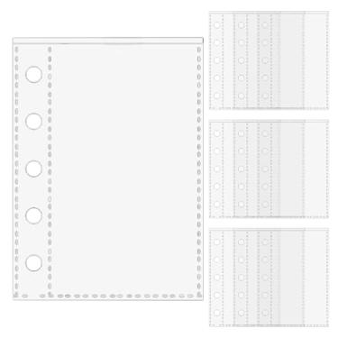 Imagem de Protetores de folha, inserções de fichário M5 com 5 anéis | Capas para cartões para gerentes de projeto, artistas, adesivos, educadores, amantes de artigos de papelaria, bilhetes, recibos, fotos