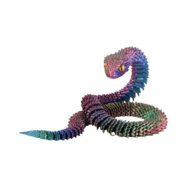 Imagem de Modelo De Cobra Viper Flexível Impresso Em 3D, Decoração Artística, Vá