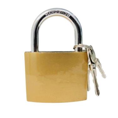 Imagem de Cadeado 50mm Proteção Antifurto Com 3 Chaves Tetra Para Portões - New