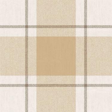Imagem de Papel De Parede Top Stripes Xadrez Tartan Cor Bege