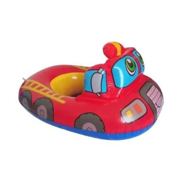 Imagem de Boia Inflável Para Bebê Com Assento, Desenho De Carro De Polícia, Brin