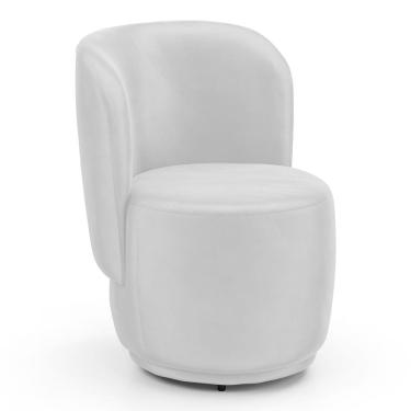 Imagem de Poltrona Orgânica Decorativa Living Molly Couríssimo Branco - Abmaza