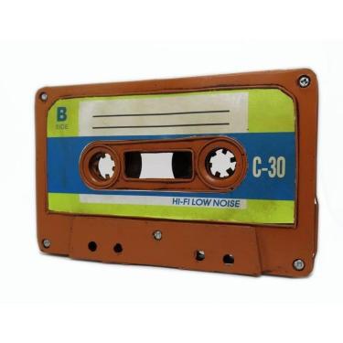 Imagem de Fita Cassete Vintage C-30 Orange Tape Decorativa-Unissex