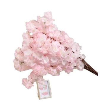 Imagem de Árvore Artificial De Flor De Cerejeira Rosa E Branca, Flor De Seda, Bo