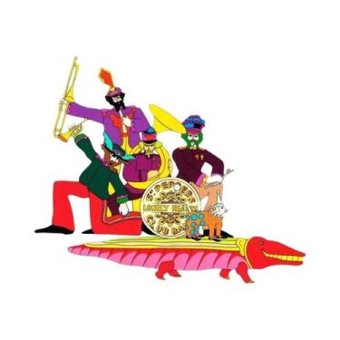 Imagem de Pintura Em Tela Dos Beatles Com Tema De Submarino, Decoração Para Sala