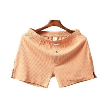 Imagem de Cuecas Boxer Masculinas De Algodão Elástico Com Costura Reforçada Para