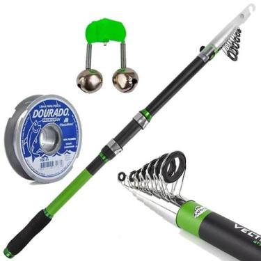 Imagem de Vara Telescópica Pesca Praia 4,20m 25lb Para Molinete Veltrix GT Surf 