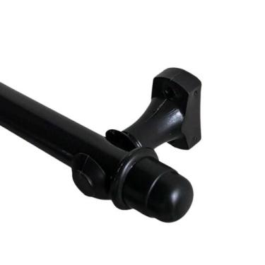 Imagem de Kit Varão Simples para Cortina 1,5 metros - VR Acessórios, Preto