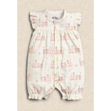 Imagem de Macacão Curto Bebê Menina Anjos Baby, G, Rosa