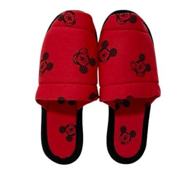 Imagem de Pantufa Personagem Mickey Vermelho e Preto - Cia do Sono Pijamas, 35/3