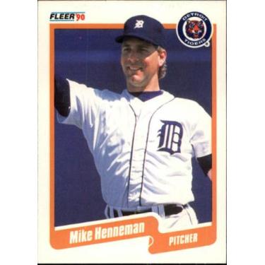 Imagem de Cartão de Baseball Fleer 1990 Mike Henneman Tigers VG - Marca Própria