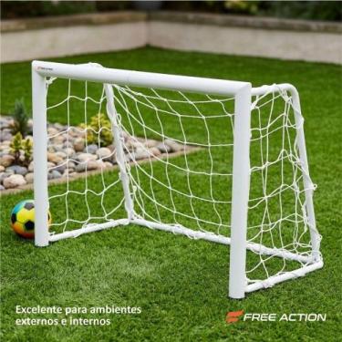 Imagem de Mini Trave de Futebol Show de Gols para Jogos Branco Free Action