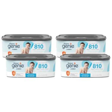 Imagem de Pacote com 4 refis Diaper Genie Jumbo Quadrado para até 810 fraldas