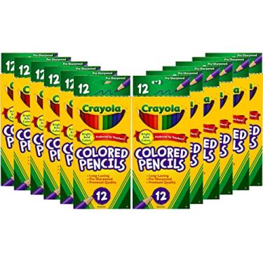 Imagem de Crayola Colored Pencils Bulk, 12 Colored Pencil Packs with 12 Colors