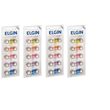 Imagem de Kit Bateria Lr44 Elgin 4 Blister C/10 Un cada Ref. 82194