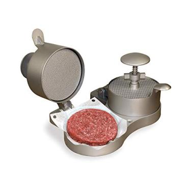 Imagem de Weston Hambúrguer duplo Burger Express com ejetor de hambúrguer, faz hambúrguer de 11,8 cm, 1/1,8 kg a 3/1,8 kg, cinza