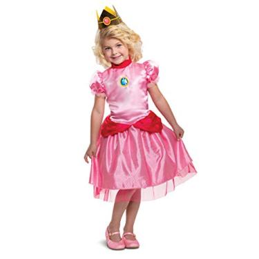 Imagem de Princess Peach Costume Dress, Nintendo Super Mario Bros Dress Up Outfit for Girls, Toddler Size Small (2T)
