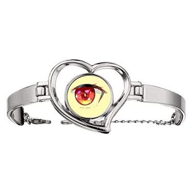 Imagem de N/A N/A Pulseira com olhos deslumbrantes de animação pulseira de coração joia bracelete de arame, medium, metal