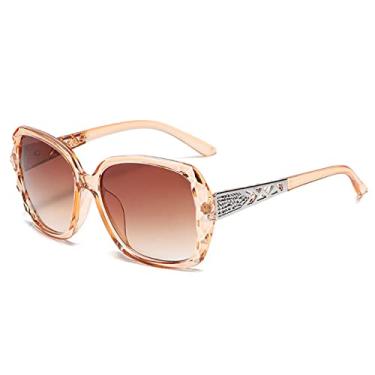 Imagem de óculos de sol polarizados de caixa grande edição maré feminino uv web óculos de sol de celebridades dirigindo óculos redondos femininos,3,C