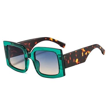 Imagem de Óculos de Sol Quadrados Grandes Estilistas Vintage Moda Feminina Óculos de Sol Tons Verdes UV400 Homens Luxo Masculino Feminino, 7, China