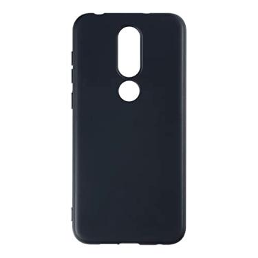 Imagem de Capa para Nokia 6.1 Plus, capa traseira de TPU macio à prova de choque silicone bumper anti-impressões digitais capa protetora de corpo inteiro para Nokia X6 (5,80 polegadas) (preto)