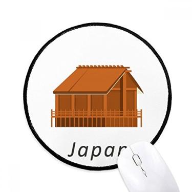 Imagem de DIYthinker Tapete de mouse tradicional japonês Edo Housing Desktop Office Tapete redondo para computador
