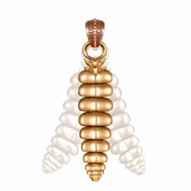 Imagem de COPPERTIST.WU Pingente de cauda de cascavel para colar, bijuteria, presente de chocalho para mulheres e homens amantes de cobras, Latão Cobre