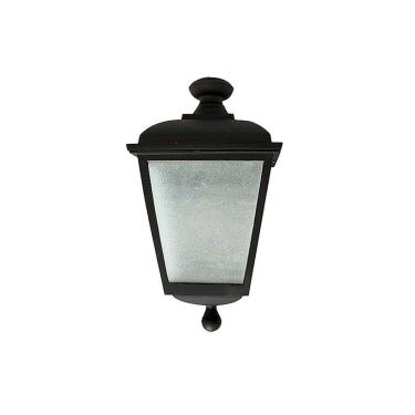 Imagem de Luminária Colonial Meia Cara Galena em Alumínio e Vidro