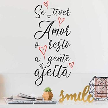 Imagem de Adesivo de parede frase Se tiver amor tamanho 50cmx80cm