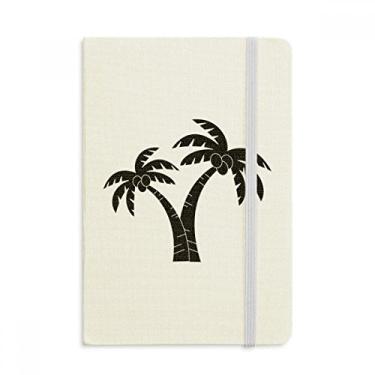 Imagem de Caderno de desenho de plantas de coqueiro, capa dura em tecido, diário clássico