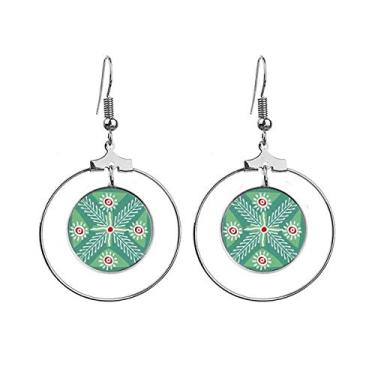 Imagem de Brincos de trigo verde do México Totems de civilização antiga com argola e argola