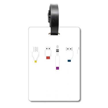 Imagem de Plugue de tomada de carregamento, padrão de mala, etiqueta para cartão de bagagem