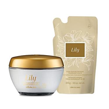 Imagem de Combo Lily - Creme Acetinado Corporal 250g + Refil Econômico 250g