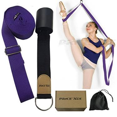 Imagem de (purple) - Price Xes Adjustable Leg Stretcher Lengthen Ballet Stretch Band - Easy Instal on Door Flexibility Stretching Leg Strap Great Cheer Dance Gymnastics Trainer Stretching Equipment Taekwondo Training