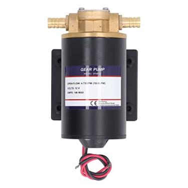 Imagem de Self Priming Gear Pump Brass Valve Rubber Base 4.75GPM 18LPM Electric Vane Pump for Transporting Brine Water Lubricants