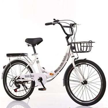 Imagem de Bicicleta Dobrável De 20 Polegadas, Bicicleta Urbana Portátil Para Adultos, Bicicleta De Aço Carbono, Bicicleta Dobrável Unissex, Bicicleta Dobrável Para Homens, Mulheres, Estudantes E Passageiros