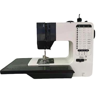 Imagem de EEYZD Máquina de costura elétrica, mini máquina de costura multifuncional, máquina de costura multifuncional com mesa e base de extensão, 38 pontos para iniciantes