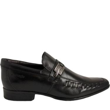 Imagem de Sapato Social Masculino Clássico Bico Quadrado em Couro Calce Fácil Rafarillo 79462