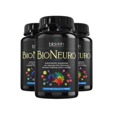 Imagem de Kit 3 BioNeuro Foco 60 Capsulas Multivitamínico Minerais Arginina Colina Inositol Bioklein Nutracêuticos