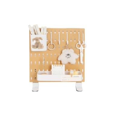 Imagem de Painel Porta-Ferramentas Pegboard de plástico abs vertical e montado na parede, organizador de parede, trabalho em casa, estudo, economia de espaço, armazenamento (Color : Brown, Size : Style3)