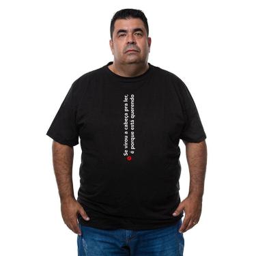 Imagem de Camiseta Masculina Algodao Plus Size Estampa de Frase Com Abridor De Garrafas