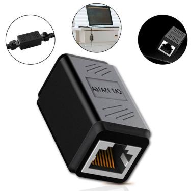 Imagem de Conector Emenda Rj45 Extensor Cat5 Cat6 Cat7 Rede Game Dados