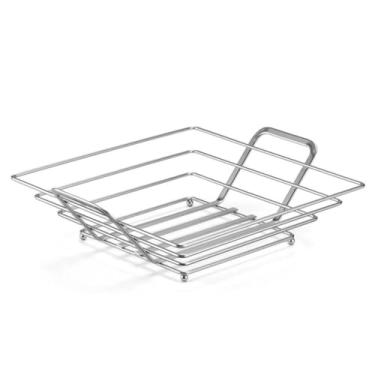 Imagem de Fruteira Quadrada, 33x28x8.8cm, Cromo Fosco, Arthi